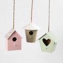 Creativ - Paper Mache Mini Bird Houses  - Assorted Designs (60pcs)