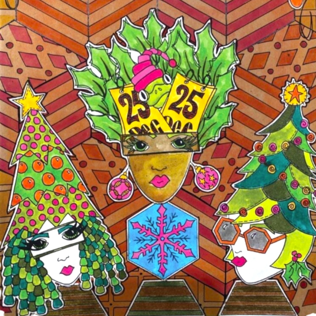 Dylusions Hats Off To Christmas stamp set