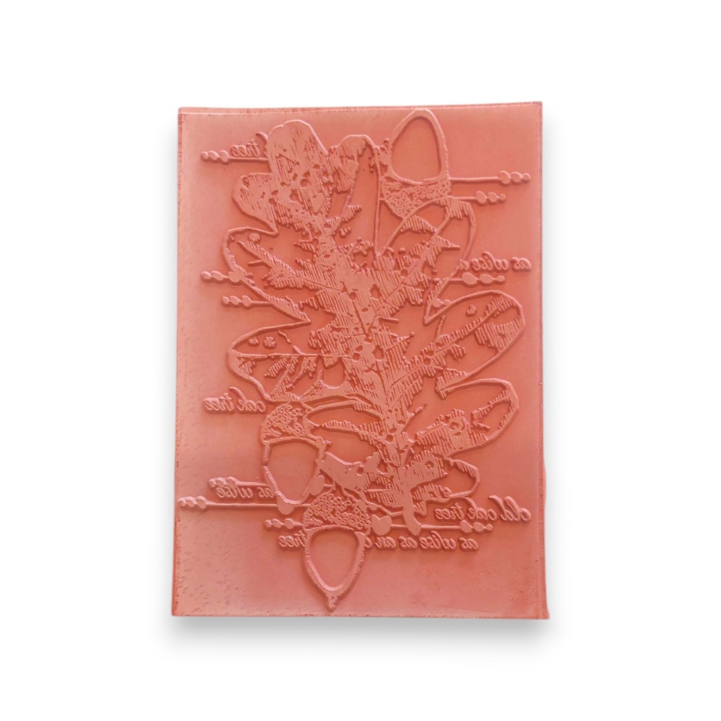 Oak Leaves & Acorns A6 personal Impressions Stamp