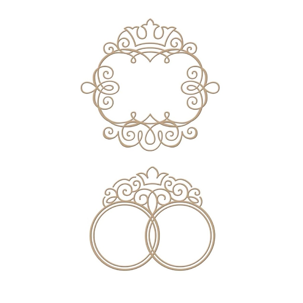 Spellbinders - Monogram Medallions Glorious Glimmer Plate