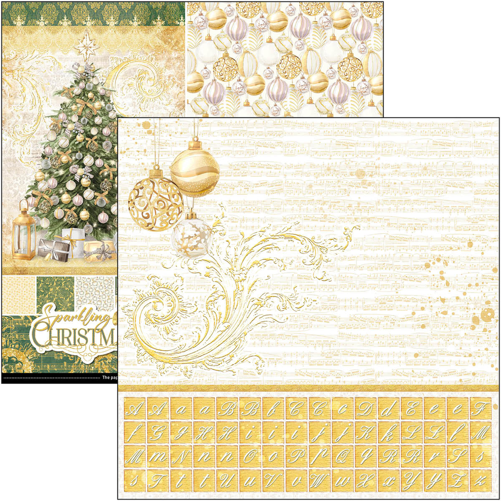 Ciao Bella Paper - Sparkling Christmas Patterns Pad (12x12)