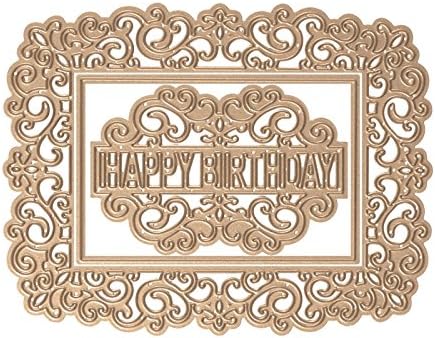 Swirl happy birthday frame