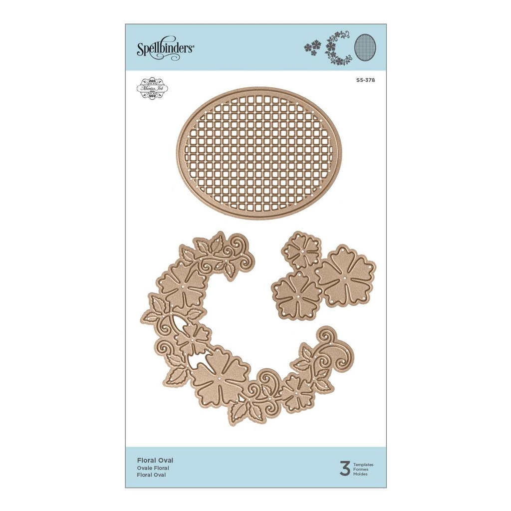 Floral Oval Etched Die