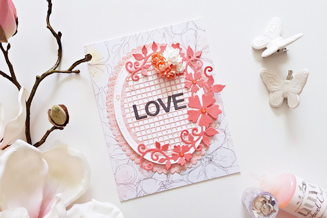 Floral Oval Etched Die