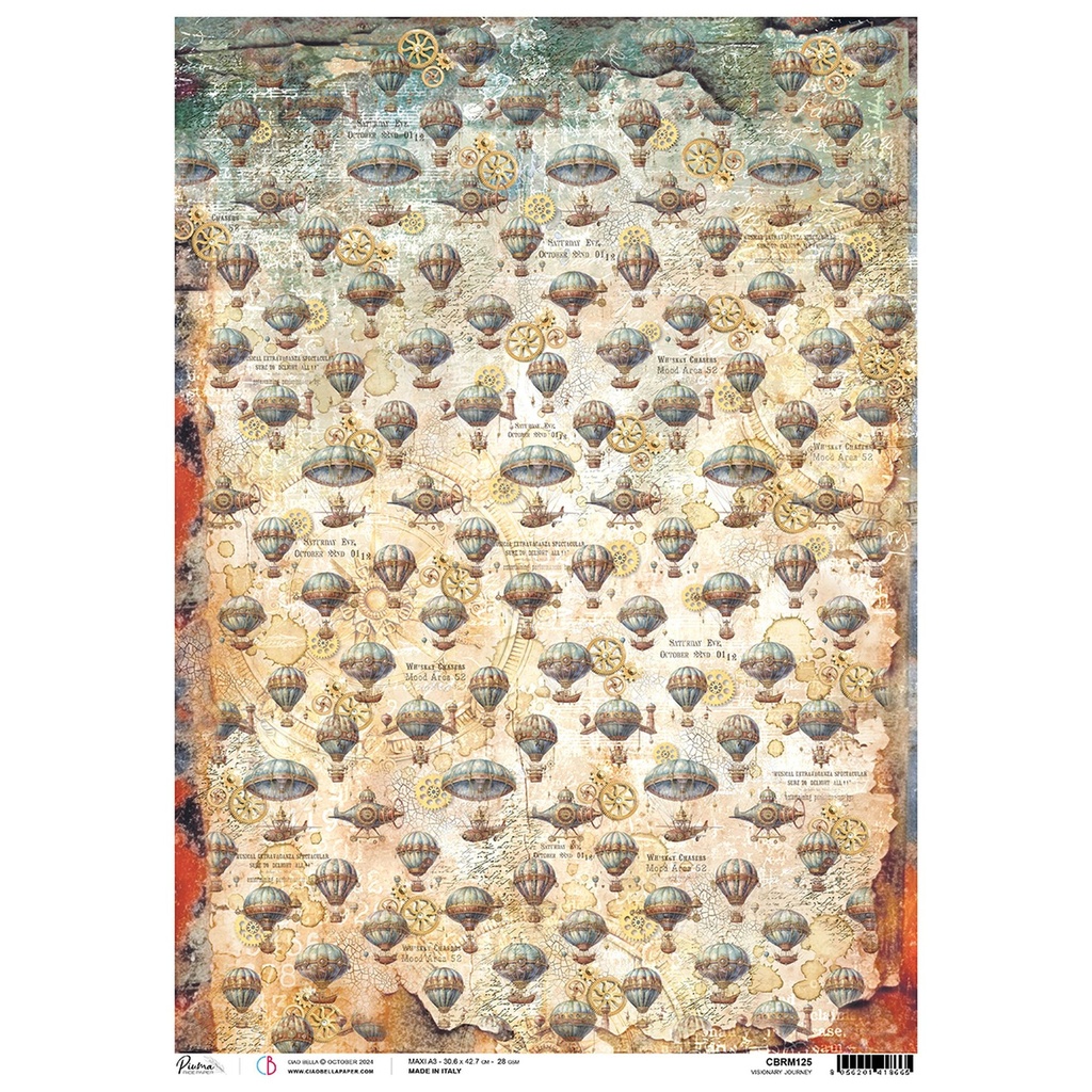 Ciao Bella Paper - Visionary Journey A3 rice paper (SINGLE Sheet)