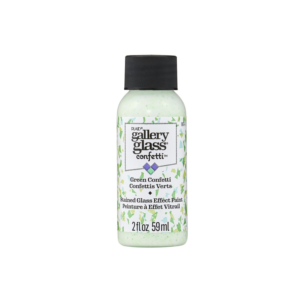 Plaid - Gallery Glass - 2oz - Confetti Green