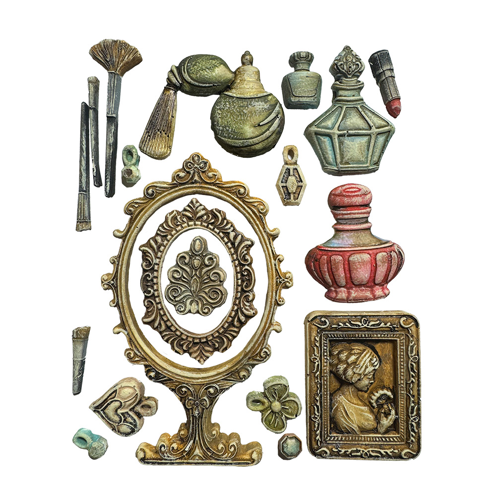 Stamperia - Masquerade - Beauty Accessories A5 Silicon Mould