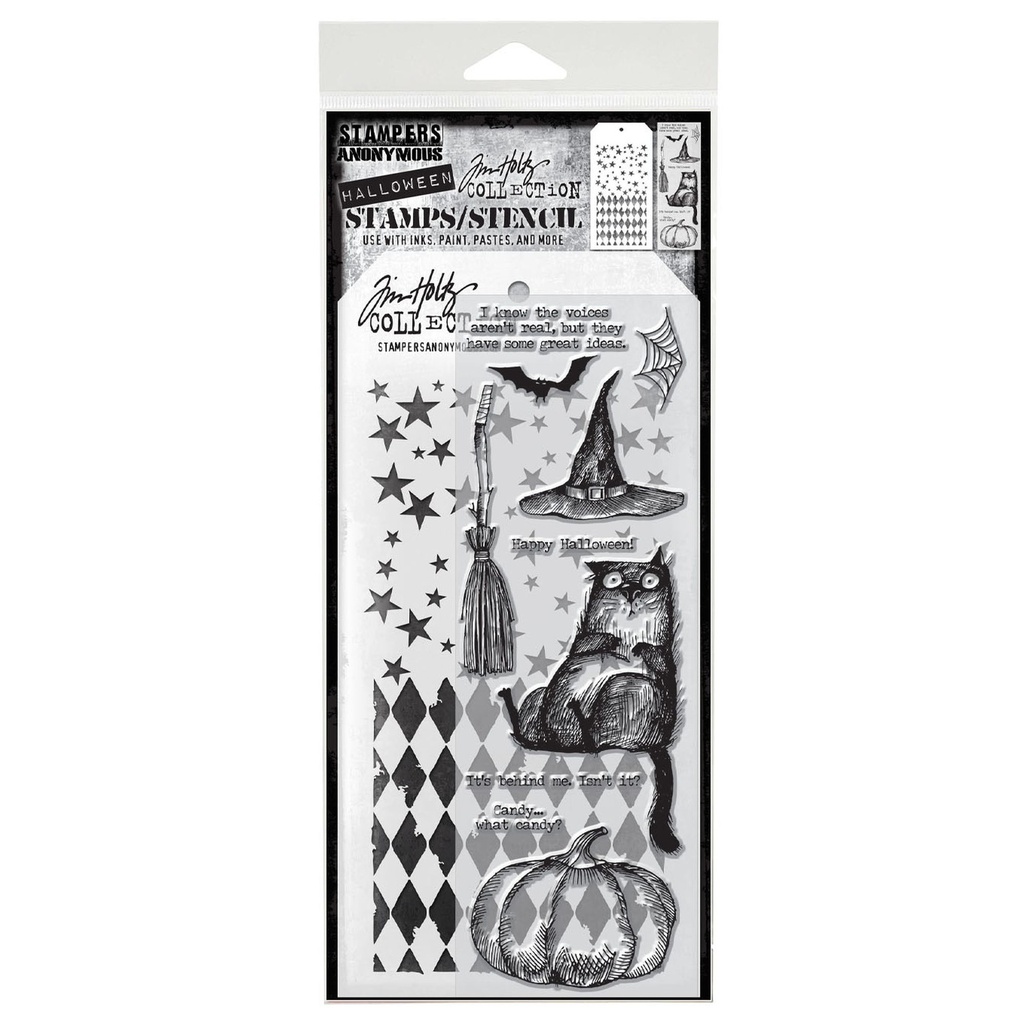 Tim Holtz Mixed-Media Stamps & Stencil Set #25