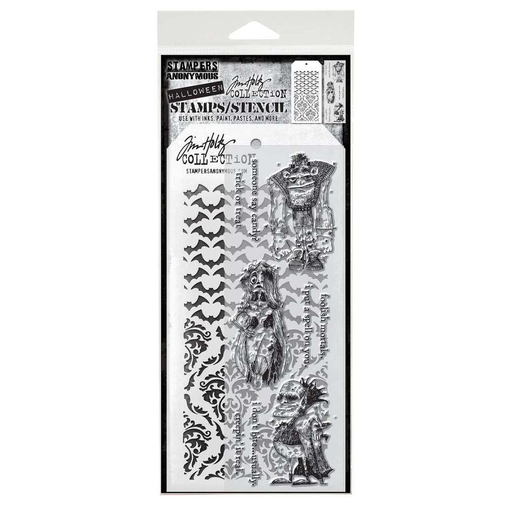 Tim Holtz Mixed-Media Stamps & Stencil Set #26