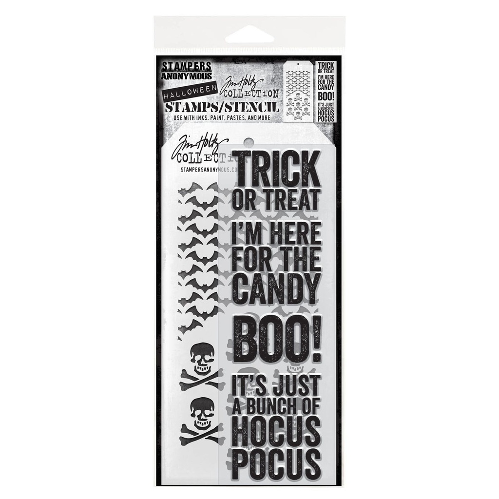 Tim Holtz Mixed-Media Stamps & Stencil Set #46