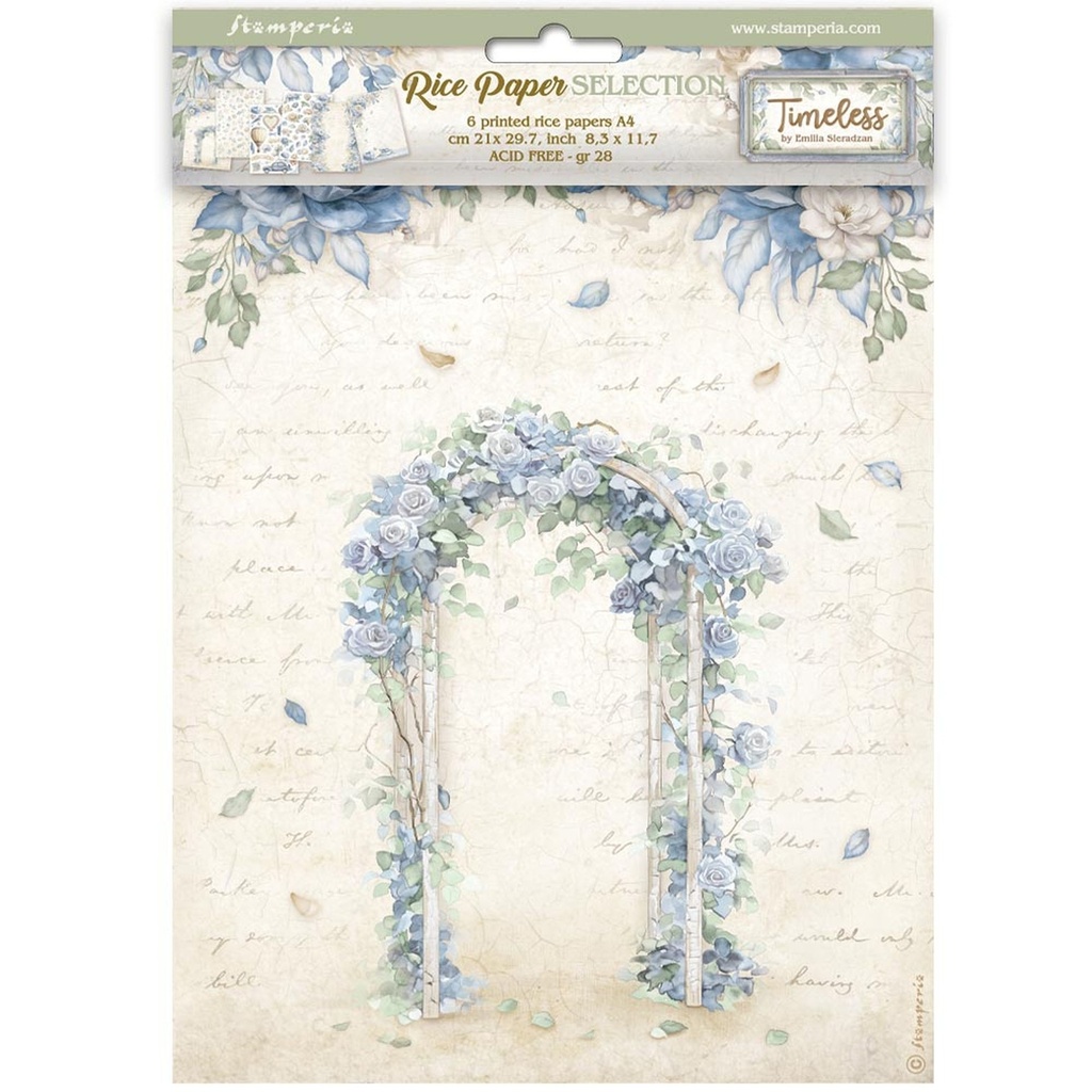 Stamperia - Timeless - A4 Rice Paper Selection (6 designs)