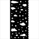Stamperia - Candy Christmas - Clouds Stencil (12x25cm) 