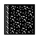 Stamperia - Candy Christmas - Candycanes Pattern Stencil (18cmX18cm)   