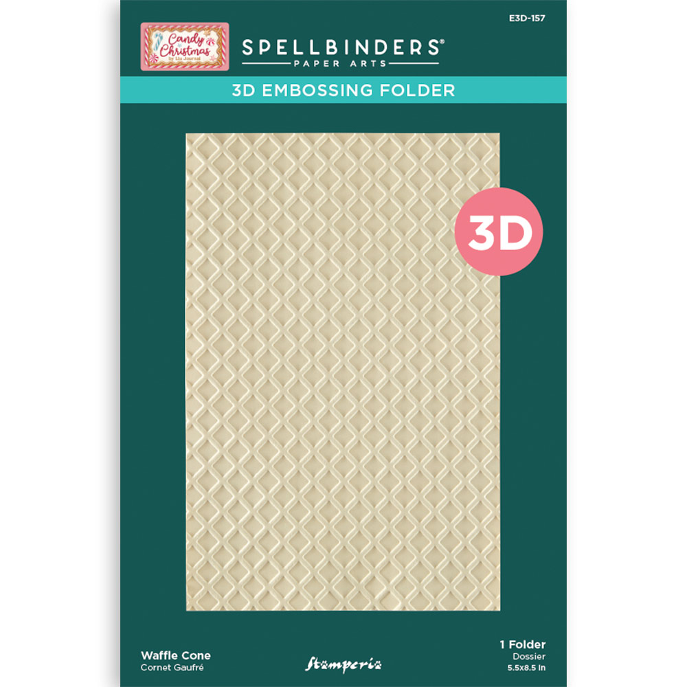 Stamperia - Candy Christmas - Waffle Cone 3D Embossing folder 