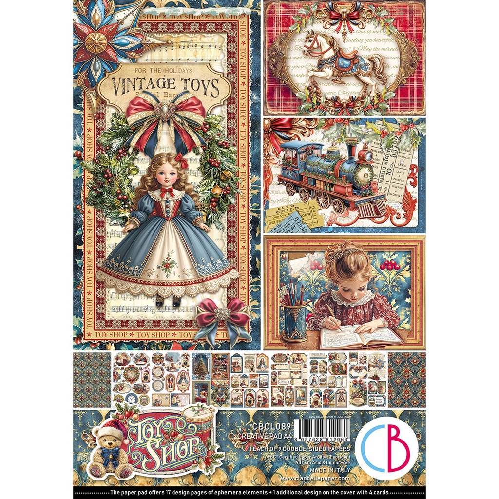 Ciao Bella Paper - Toy Shop - A4 Creative Pad 