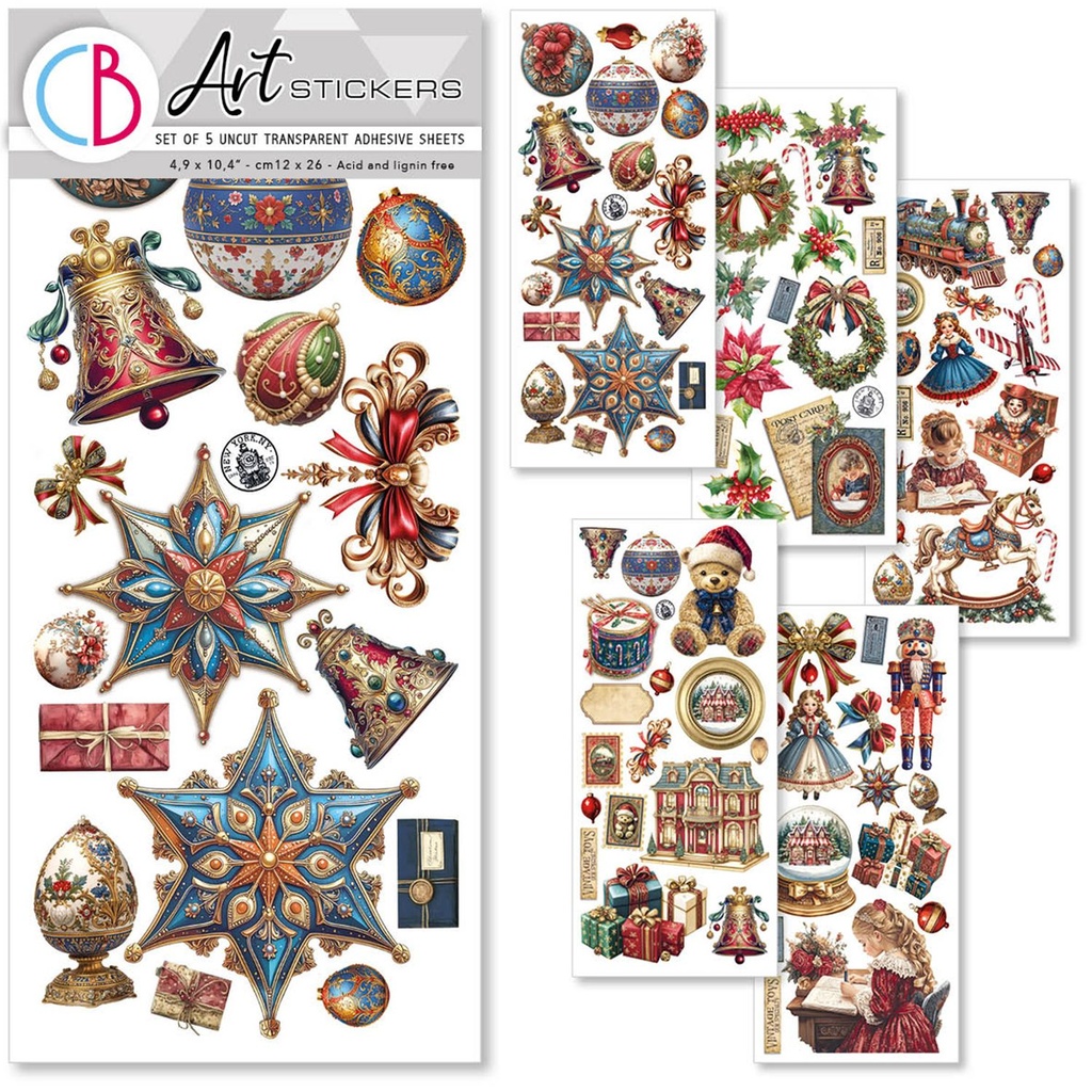 Ciao Bella Paper - Toy Shop - Art Stickers (5 sheets) 