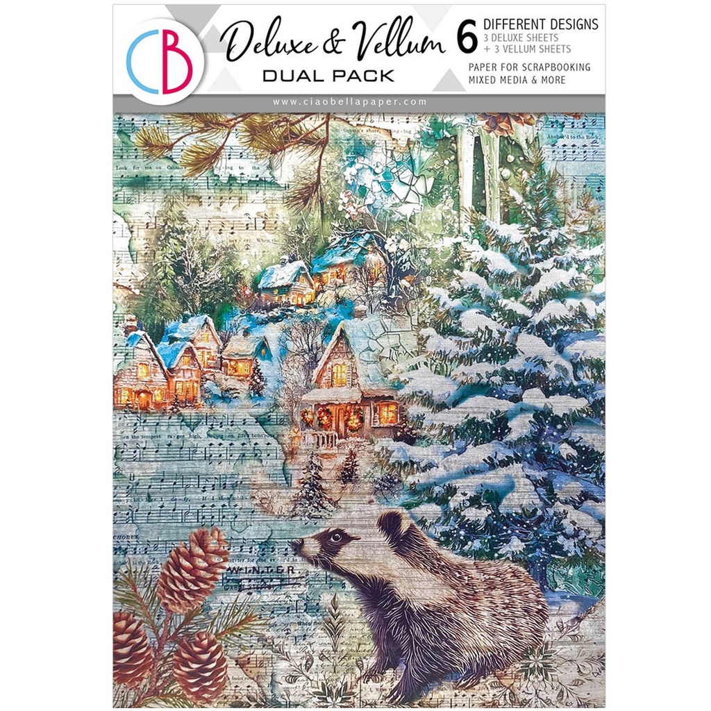 Ciao Bella Paper -  Forest Tales - A4 Deluxe Paper & Vellum Mix 