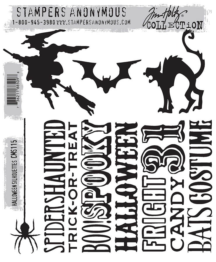 Tim Holtz - Stampers Anonymous Cling Stamps - Halloween Silhouettes