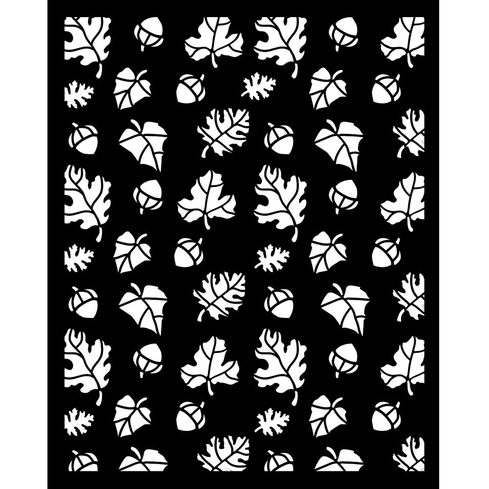 Stamperia - Whispering Woods - Leaves and Acorns Pattern Stencil (20x25cm)