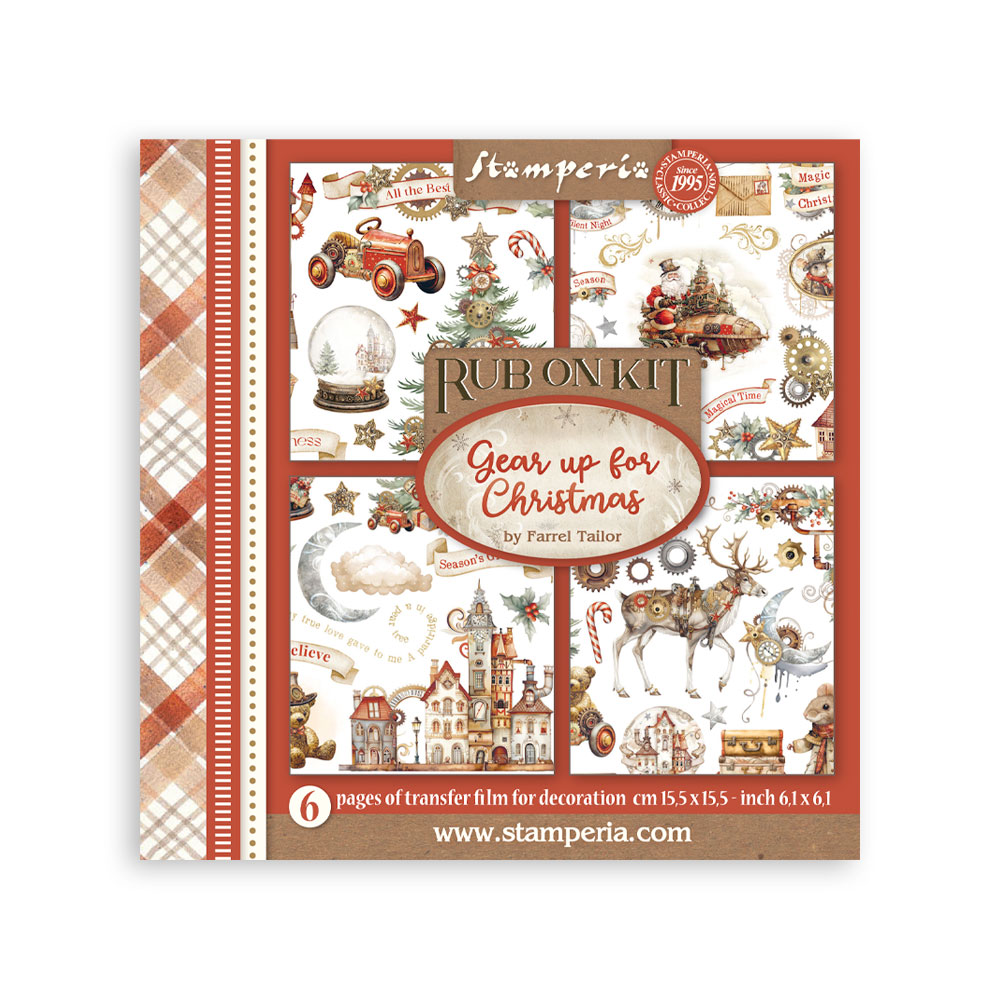 Stamperia - Gear Up for Christmas - Rub-On Kit