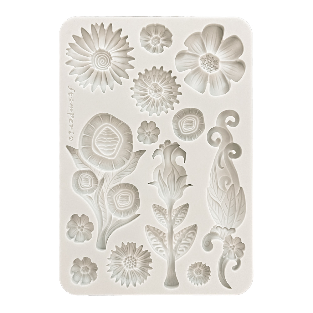 Stamperia - Furry Friends - Flowers A5 Silicon Mould 