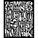 Stamperia - Furry Friends - Numbers and Letters Stencil (20x25cm)