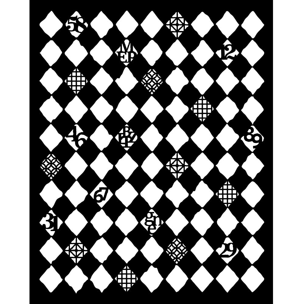 Stamperia - Furry Friends - Rhombus Stencil (20x25cm)