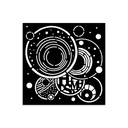 Stamperia - Furry Friends -  Vibrant Circles Stencil (12x12cm)