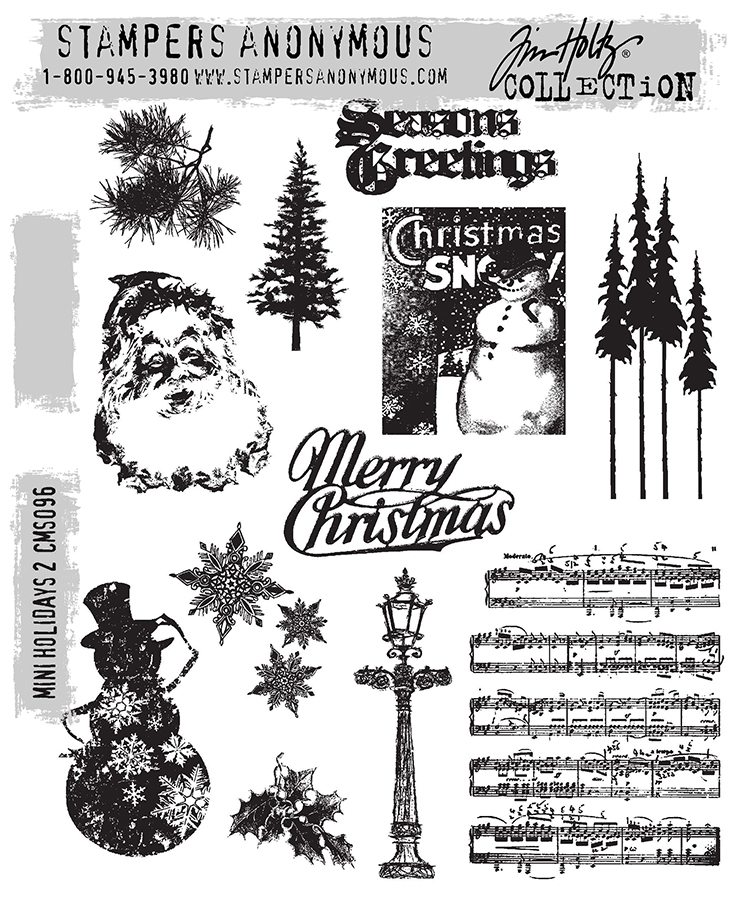 Tim Holtz - Stampers Anonymous Cling Stamps - Mini Holidays #2