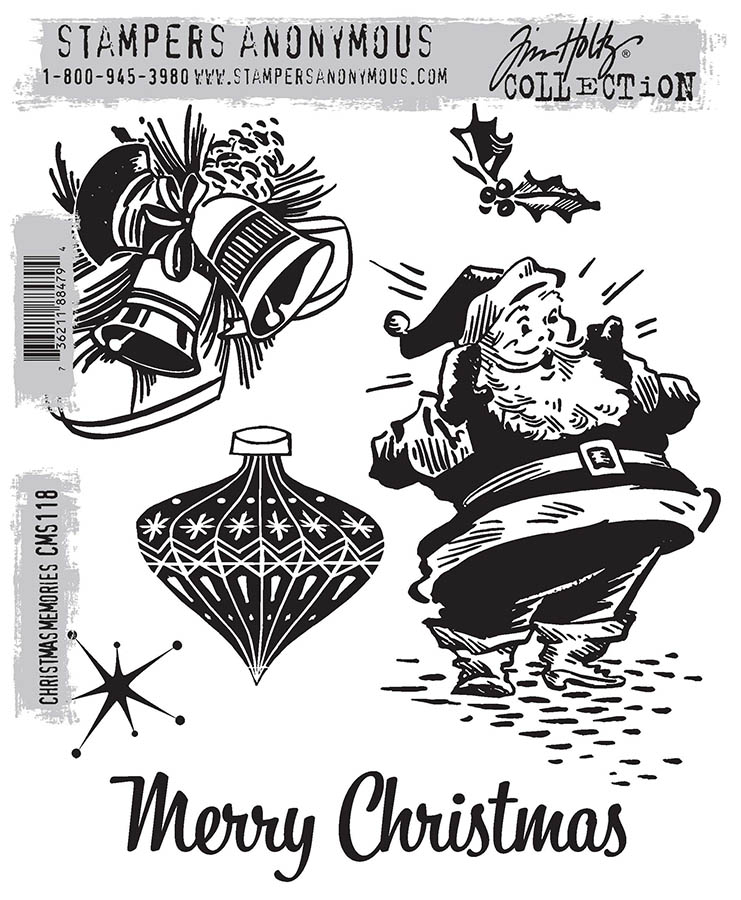 Tim Holtz - Stampers Anonymous Cling Stamps - Christmas Memories