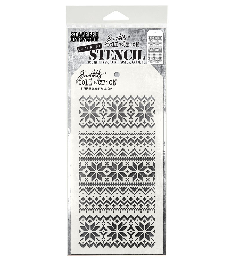 Tim Holtz Layering Stencil - Holiday Knit