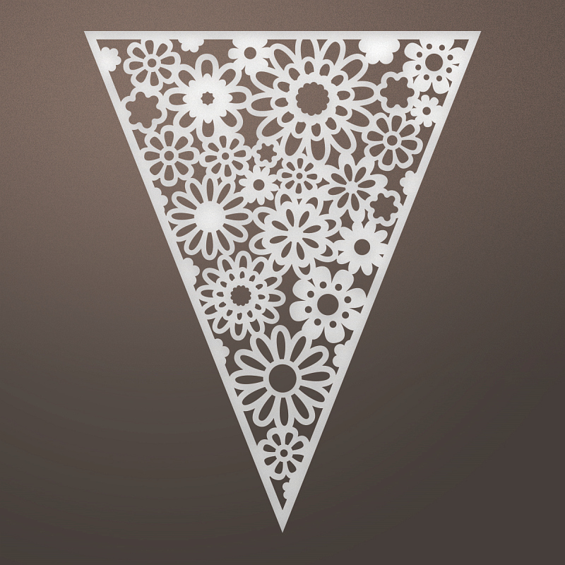Ultimate Crafts Floral Bunting Background Die (1pc)