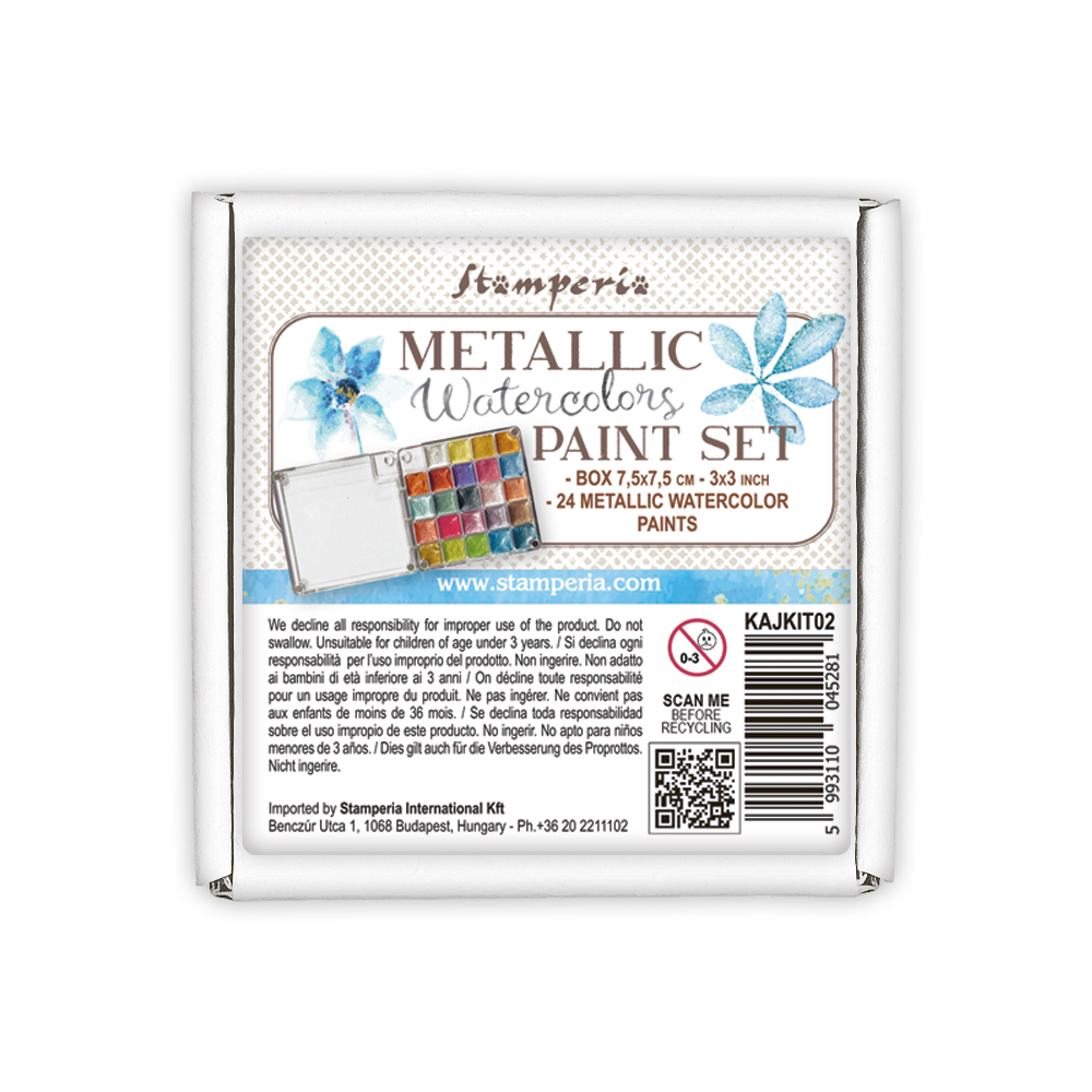 Stamperia - Metallic Water Colour Paint Set (24 colours)