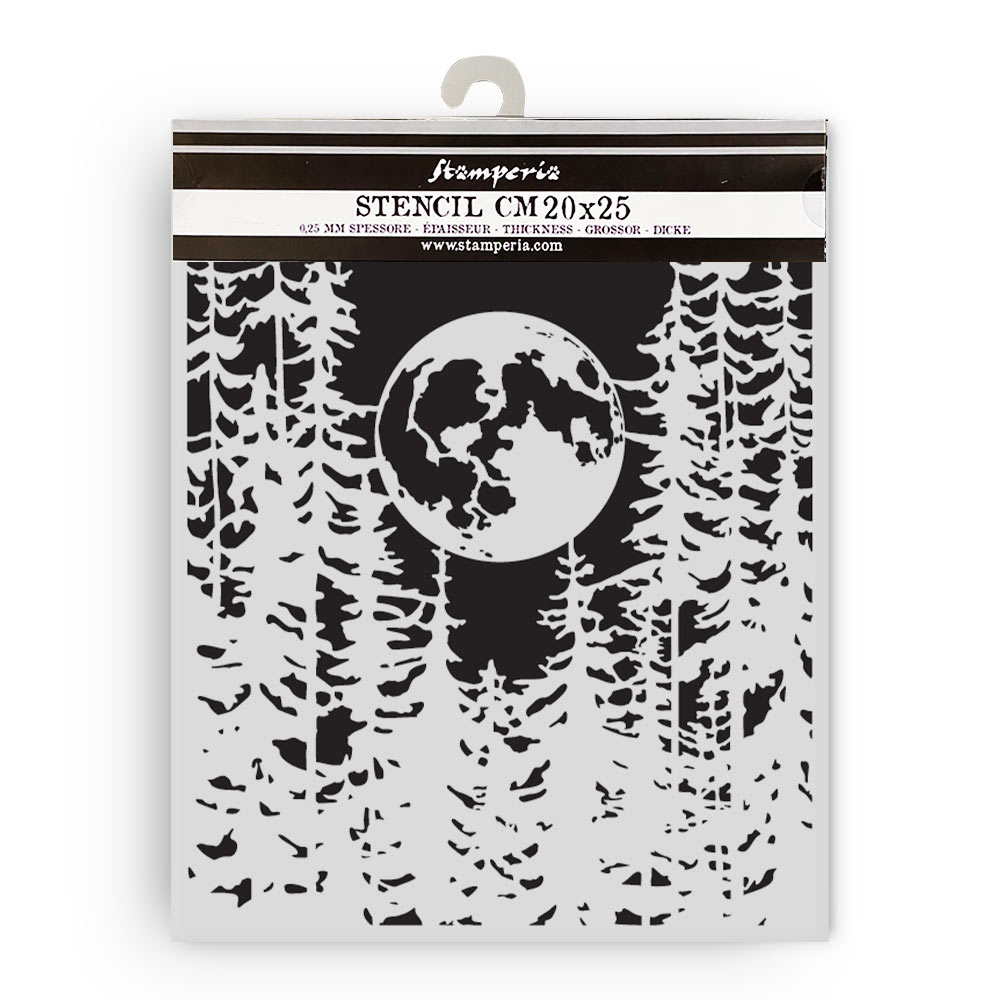 Stamperia - Herbarium Silvae - Moon in the Forest Stencil (20x25cm)