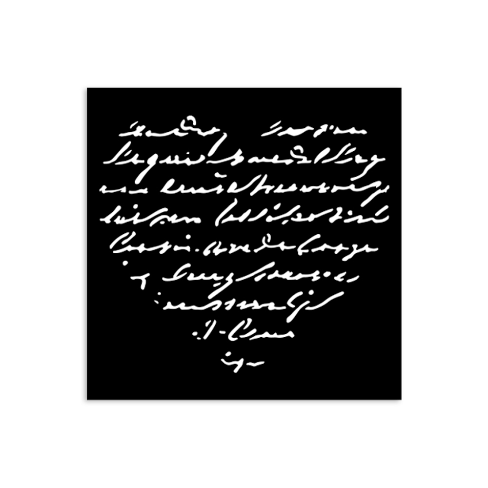 Stamperia - Family - Heart with Writing Stencil (12x12cm)