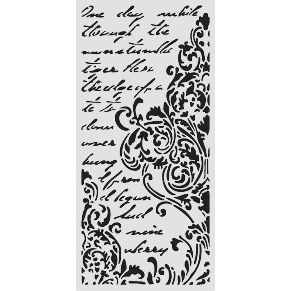 Stamperia - Secret Diary - Frieze with Lettering Stencil (12x25cm)