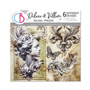 Ciao Bella Paper - Typographic - 6"x6" Deluxe & Vellum Dual Pack (6 sheets) 