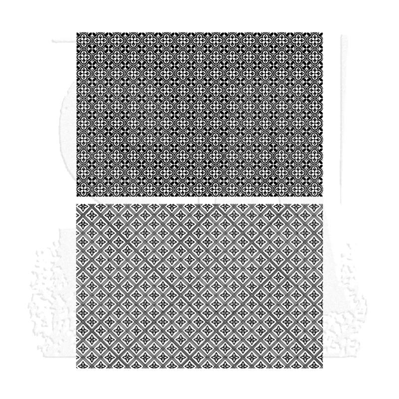 Tim Holtz - Stampers Anonymous Cling Stamps - Tiles & Mosaic