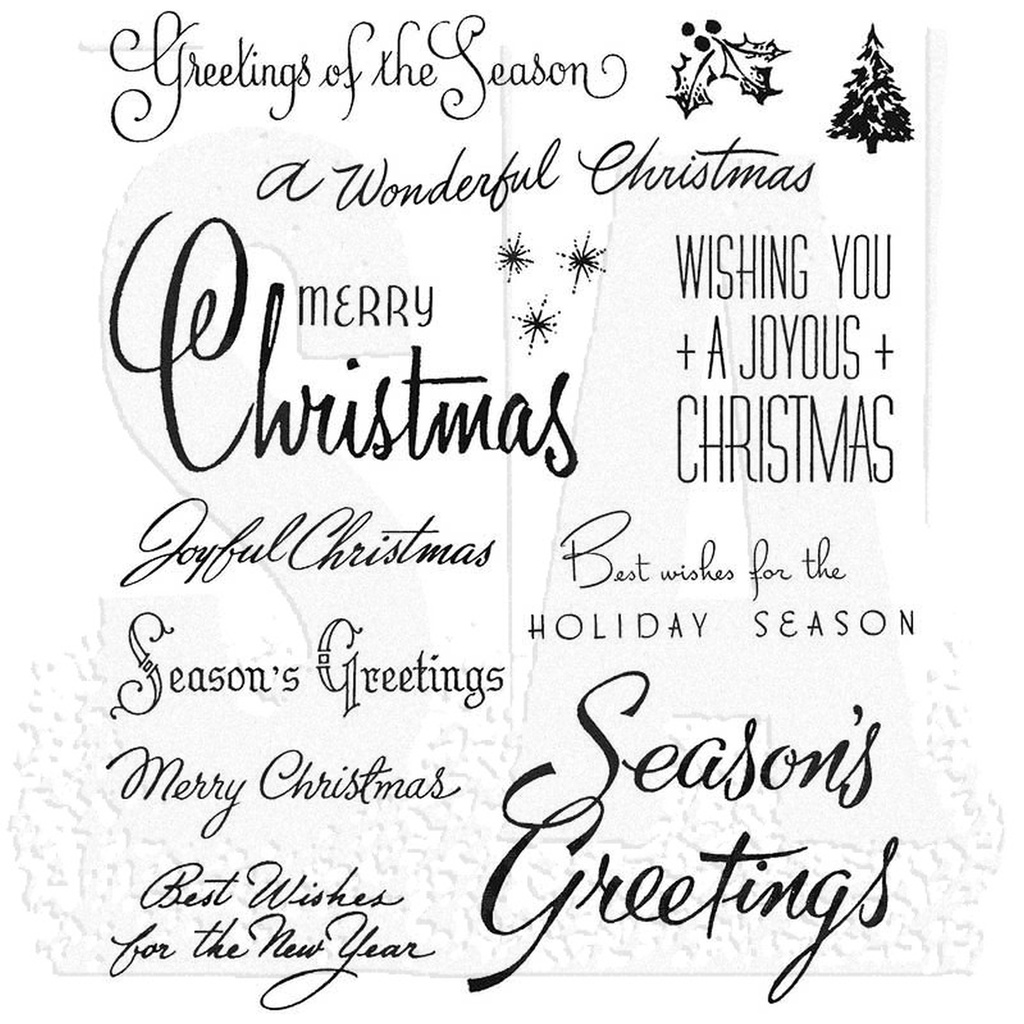 Tim Holtz - Stampers Anonymous Cling Stamps - Christmas Time 3