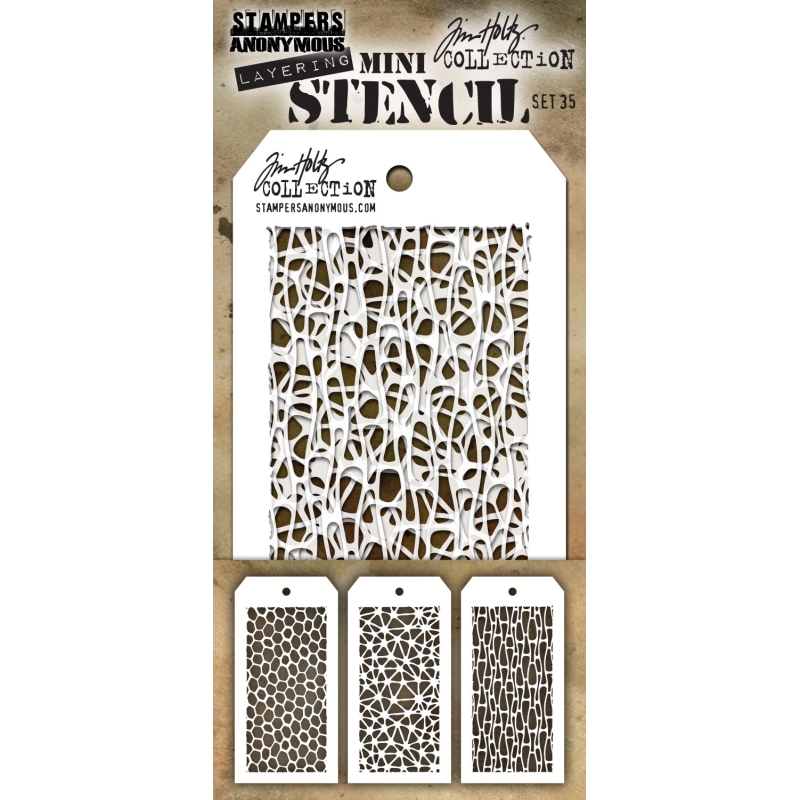Tim Holtz Mini Layering Stencil Set #35