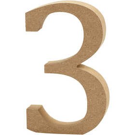 Creativ - Wooden Number 3 - 13cm
