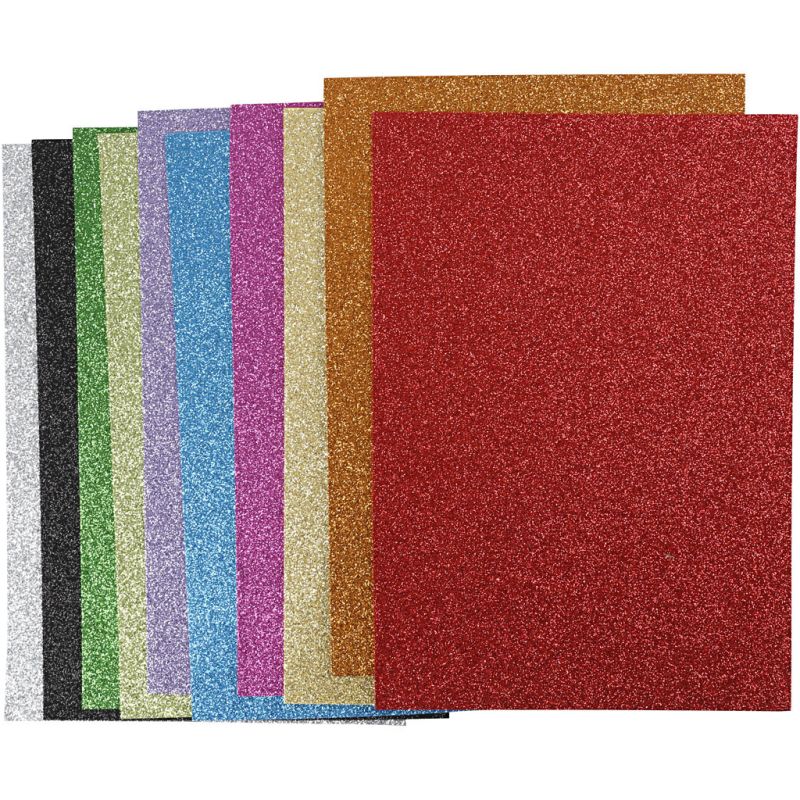 Self Adhesive EVA Foam Sheets, A4 2mm x 10 assorted