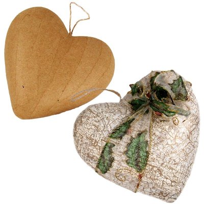 PaperMache Large puffy heart PACK OF 6