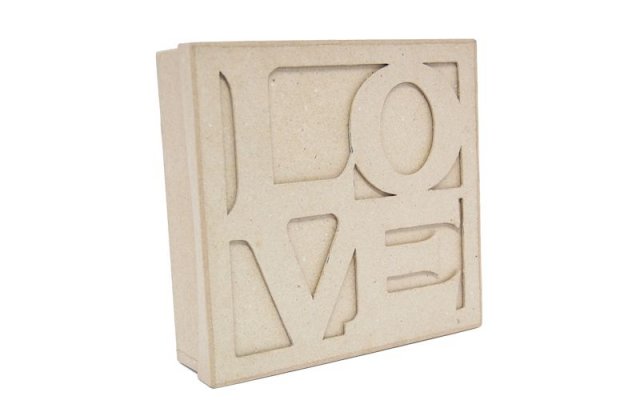 PaperMache Square Box - Love Cover - Pack of 3
