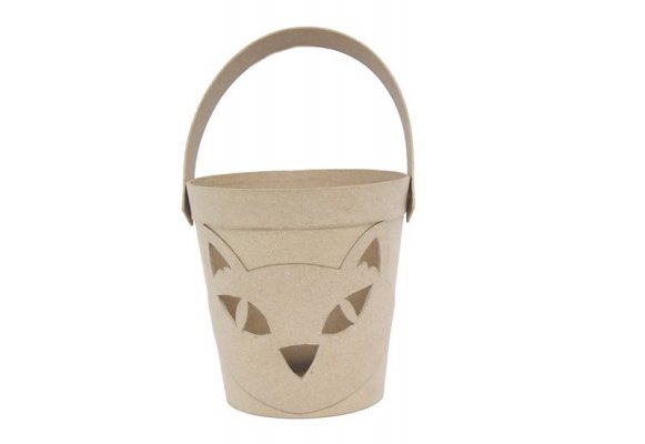 PaperMache Trick or Treat bucket - cat fa