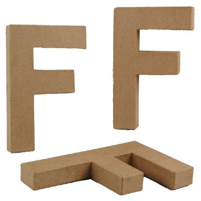 PaperMache Letter 8.25" F PACK OF 3