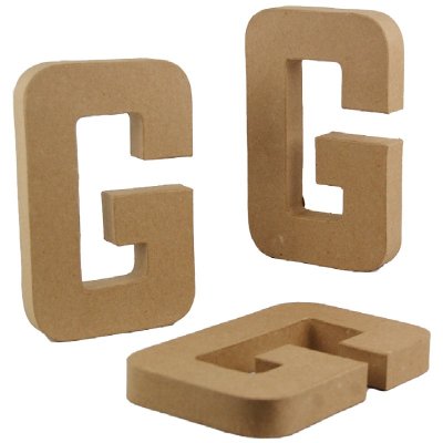 PaperMache Letter 8.25" G PACK OF 3