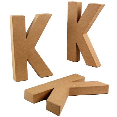 PaperMache Letter 8.25" K PACK OF 3
