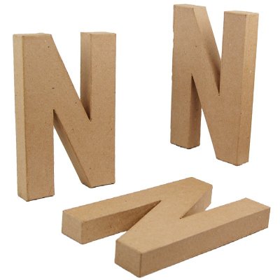PaperMache Letter 8.25" N PACK OF 3