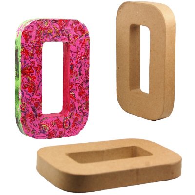 PaperMache Letter 8.25" O PACK OF 3